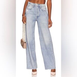 Rag & Bone Miramar High Rise Wide Leg Sweatpant Jeans in Middleton Size XL